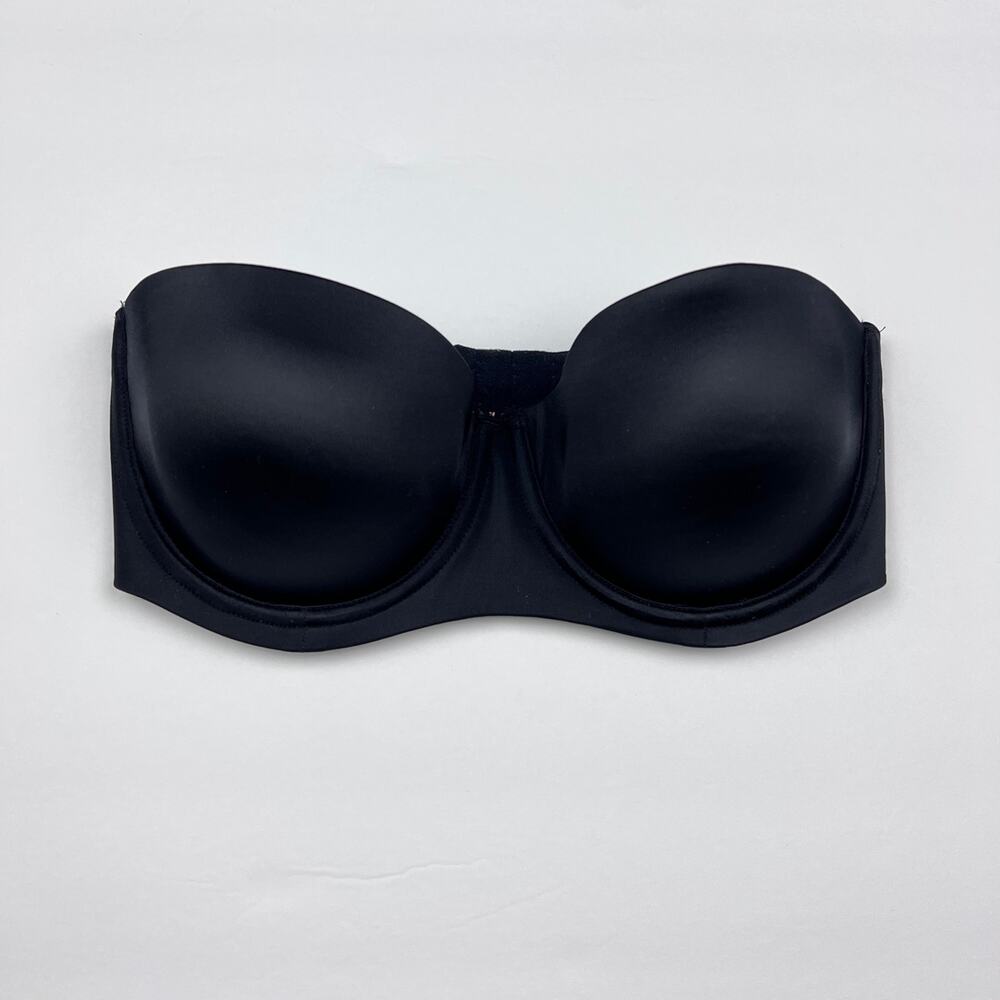 Savage x Fenty Bra Core Microfiber Strapless Black Caviar Underwired Capsule